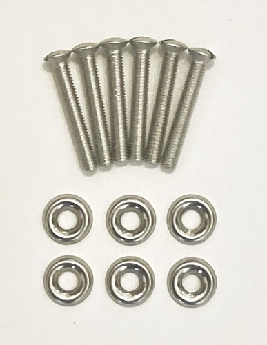 Set aus sechs panelschrauben - set,